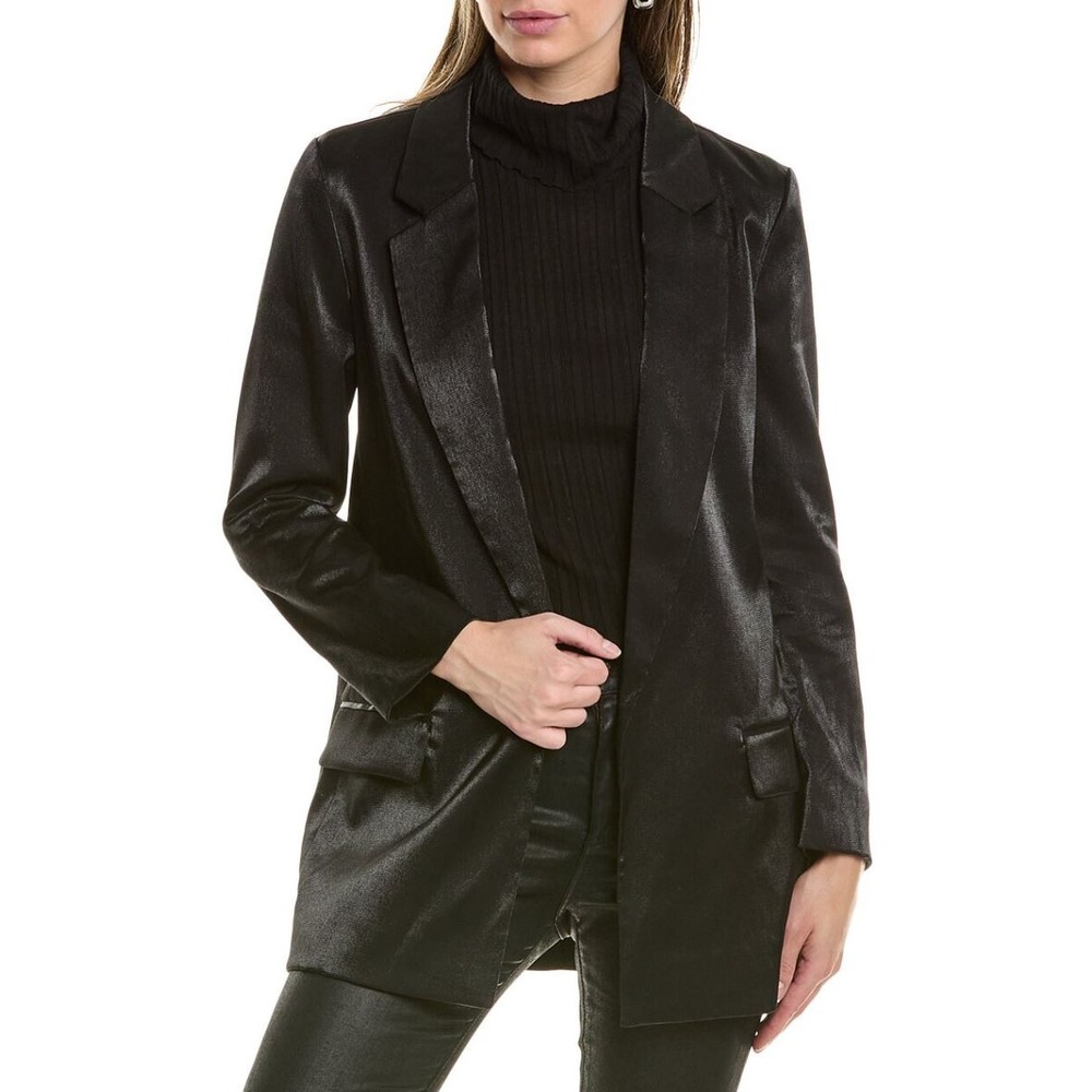 AllSaints blazer jacket womens US 2 / UK 6 pockets black Aleida $399 ladies